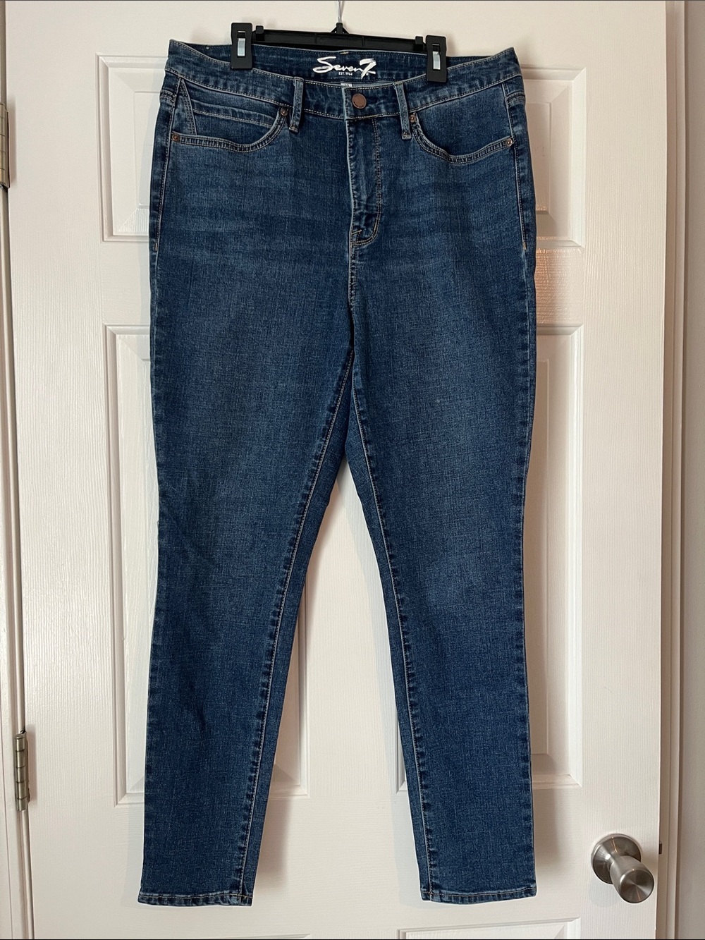 Seven7 Women's Dark Blue Skinny Jeans - Stretch Denim